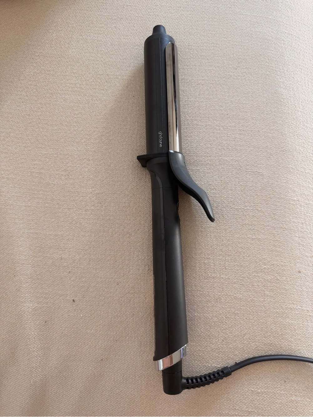 ghd Black Curling Wand with Chrome Barrel